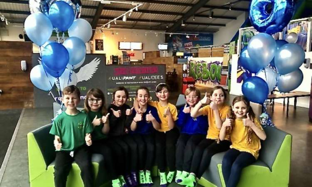 Children from Ashby's Church of England Primary School took part in the event at Rebound Inflatable Park