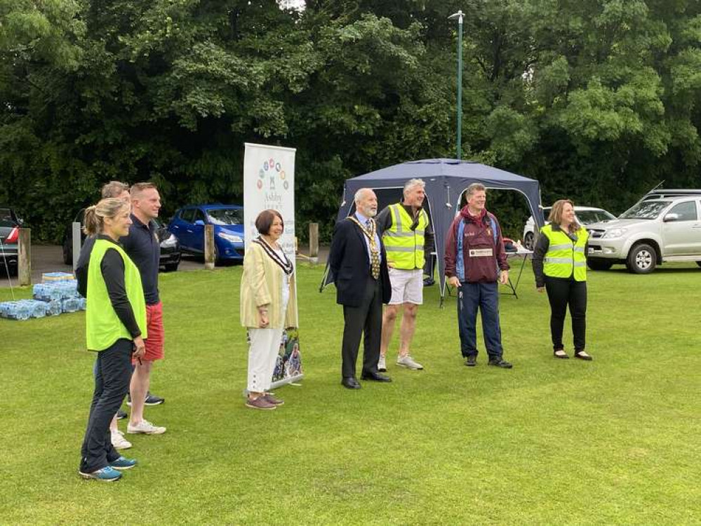 Local dignitaries and organisers lined up before the start of last year's event