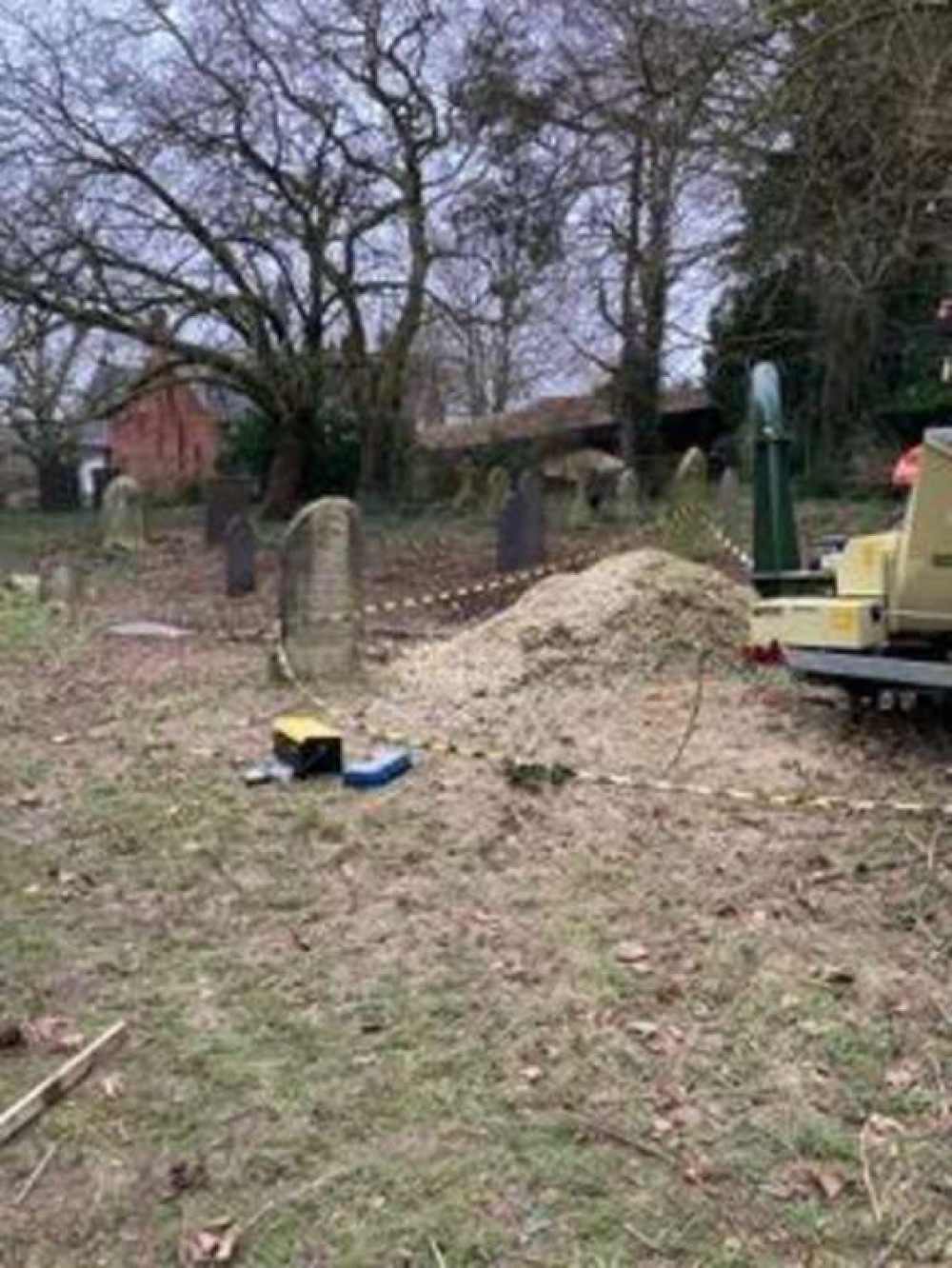 A number of gravestones have been uncovered during that time