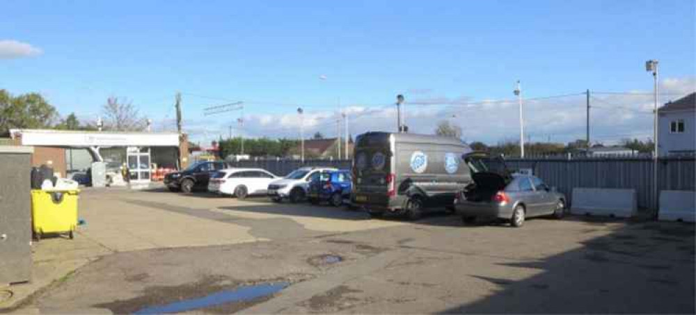 The existing site behind the car wash