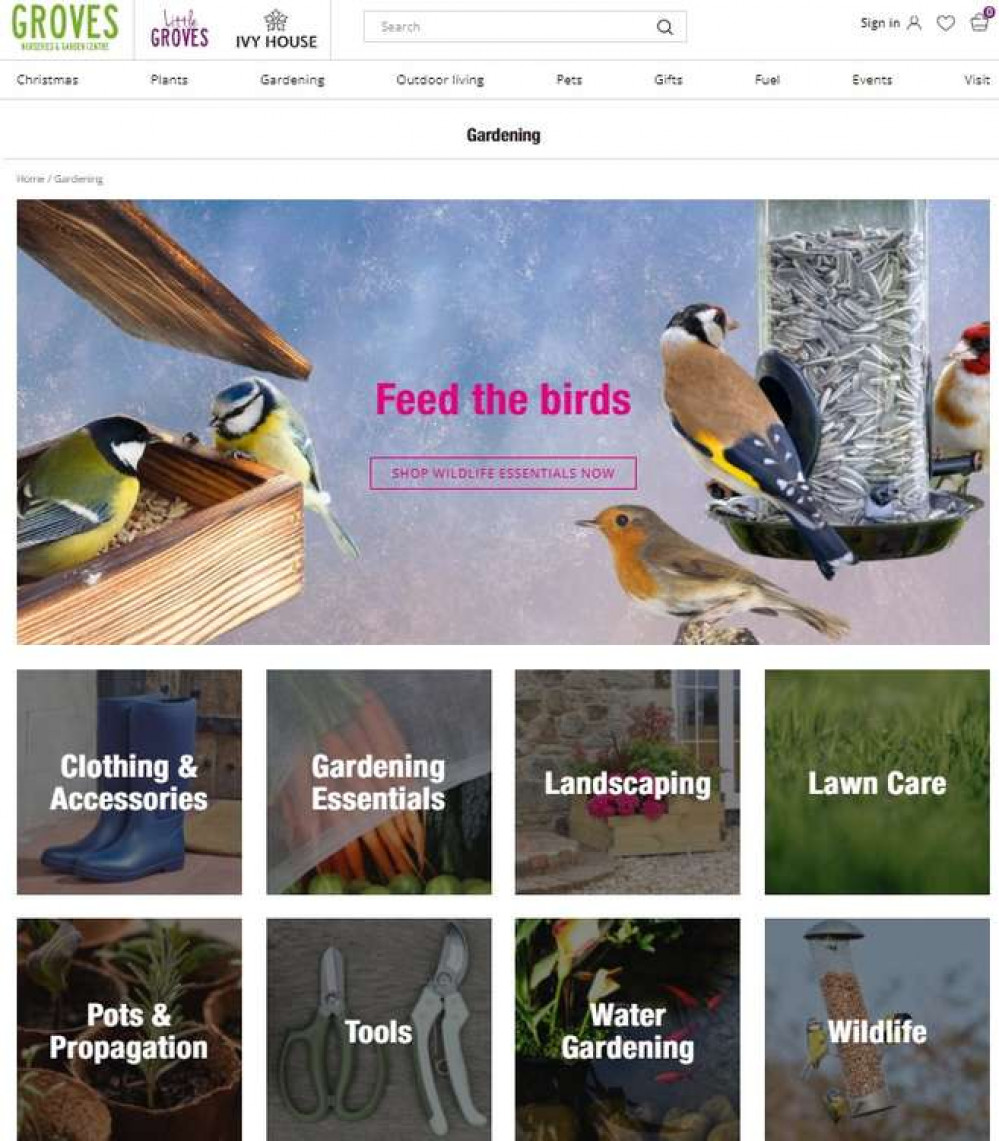 Groves Nurseries unveils a new website and webshop