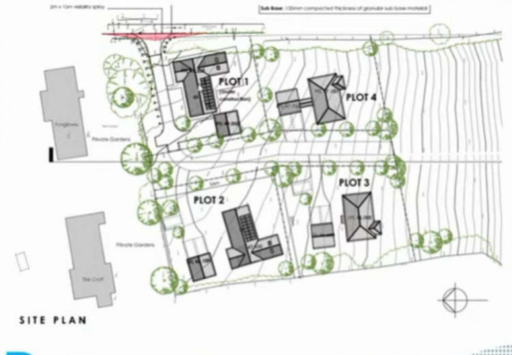 Plans for three homes on Watton Lane site refused have been refused by Dorset Council (Image: courtesy of Langley Constructions)