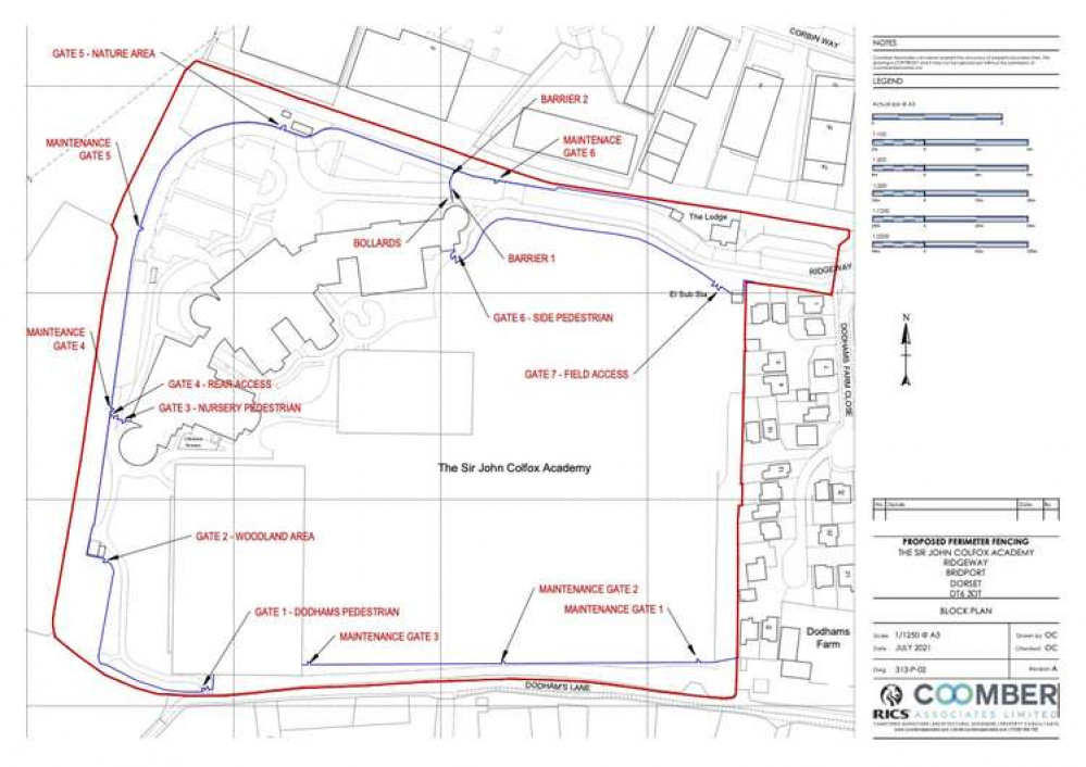 The plan of the fencing line