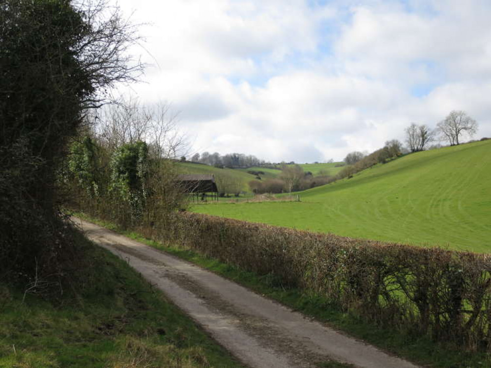 Looking towards the site from Notton