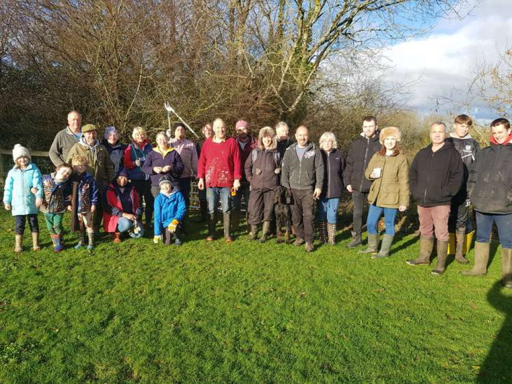 Broadwindsor Group Parish Council pays tribute to David Leader, centre in red