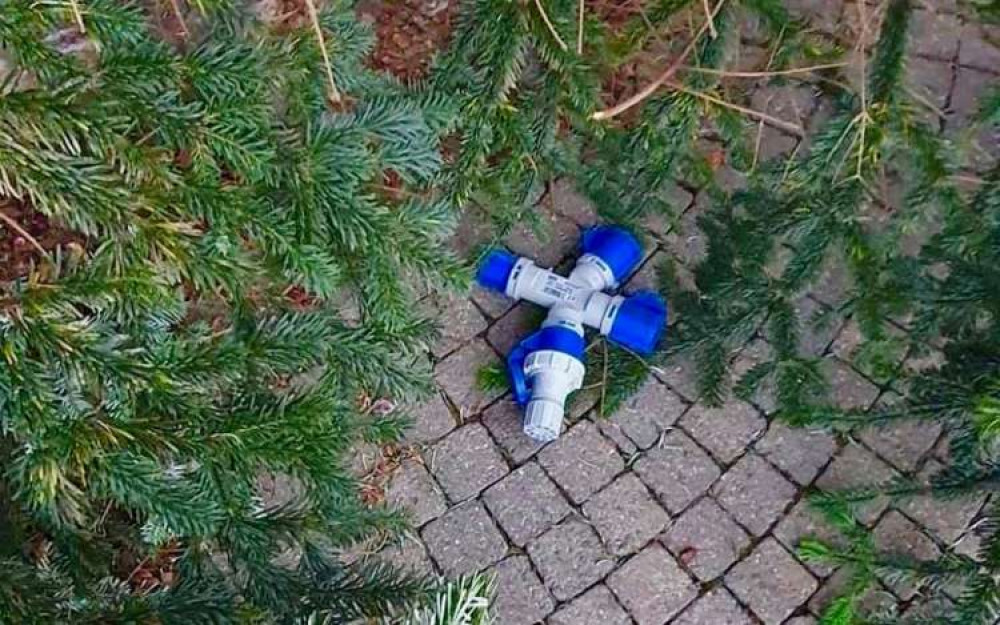 The Coalville Christmas tree lights have been damaged by vandals. Photo: North West Leicestershire District Council