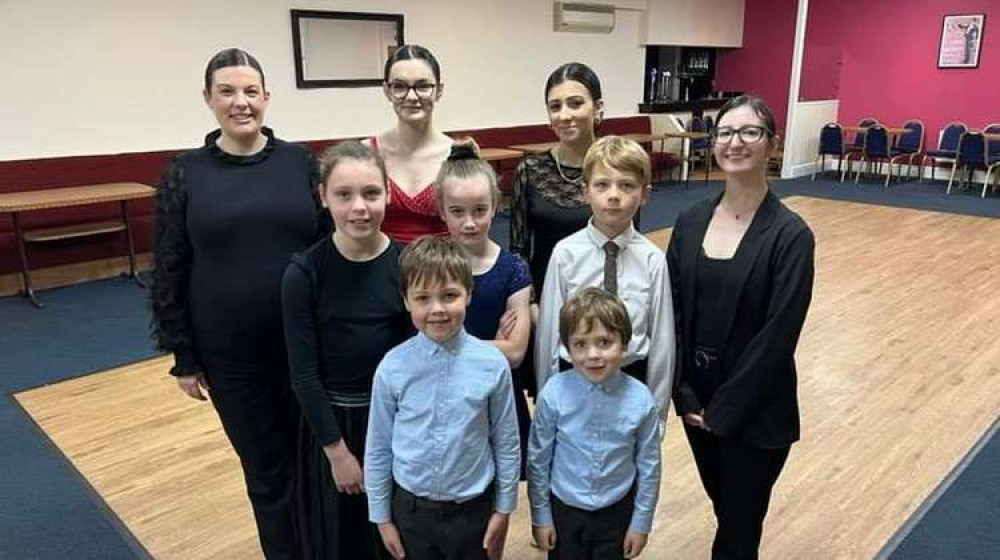 The Venture dance students and their teachers