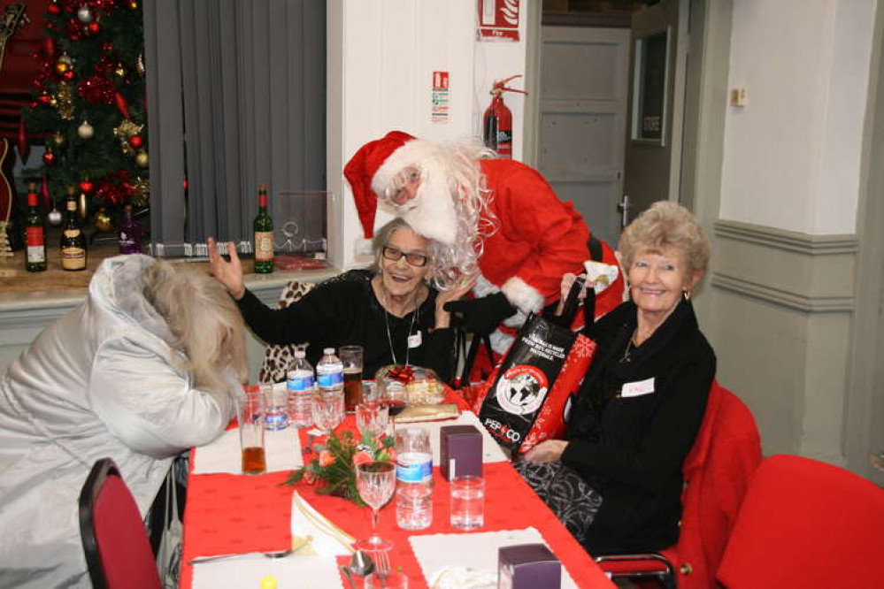 Santa paid a visit to the Swannington Christmas dinner