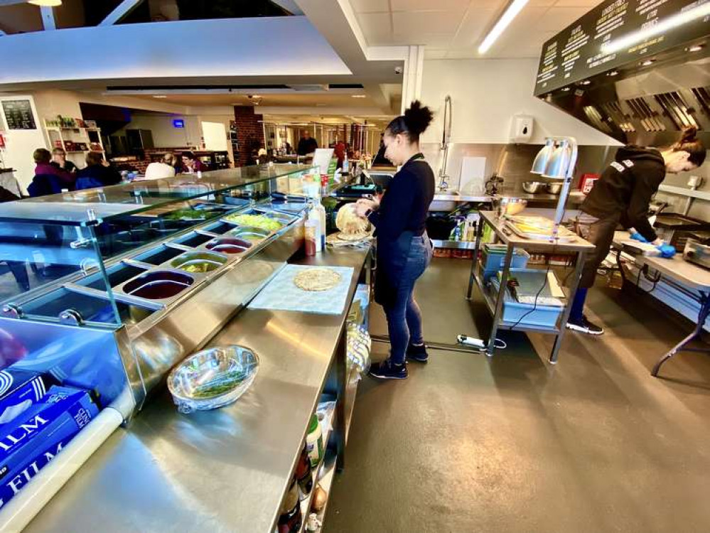 The food is prepared in the market hall