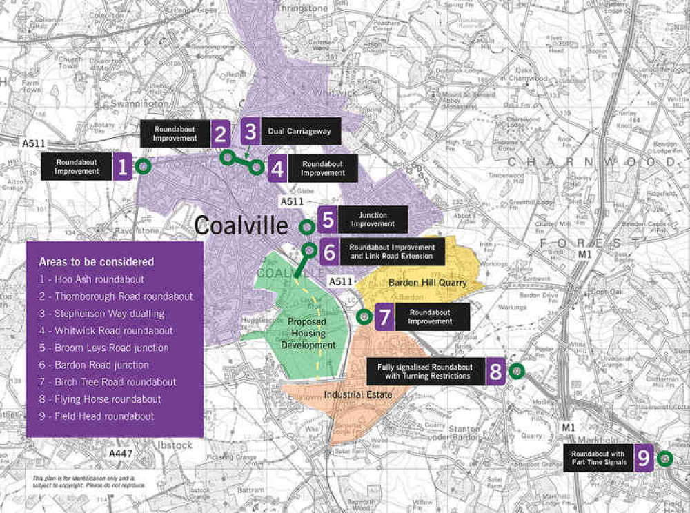 This is the plan of improvements aimed at the whole area of the bypass at Coalville