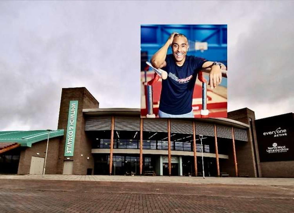 Colin Jackson will help launch the new Whitwick & Coalville Leisure Centre: Photos: North West Leicestershire District Council/Everyone Active