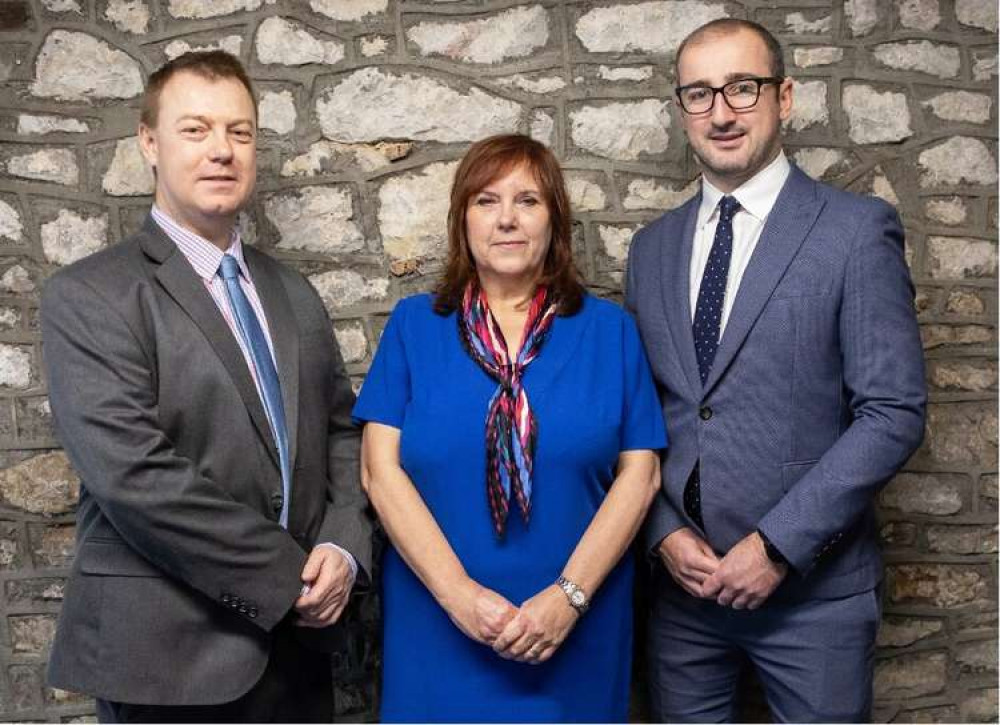 Martine Harris, centre, joins Harris & Birt after nearly a decade as Head of Lettings at Moginie James (Image: Harris & Birt)