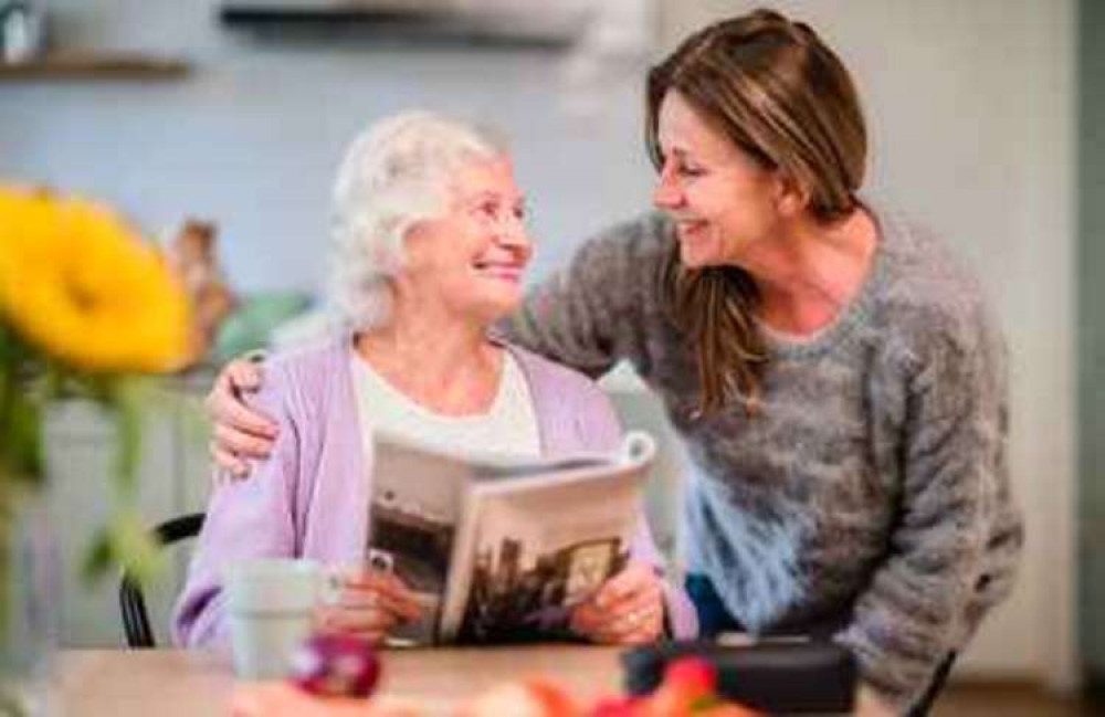 Kathy, a Home Instead CAREGiver, with a client (Image: Home Instead)