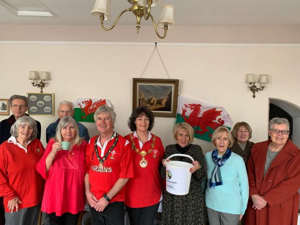 Cllr Siân Vaughan and her consort, Rob Vaughan, held a charity coffee morning on February 5 in aid of Cancer Research Wales. (Image credit: Cllr Siân Vaughan)