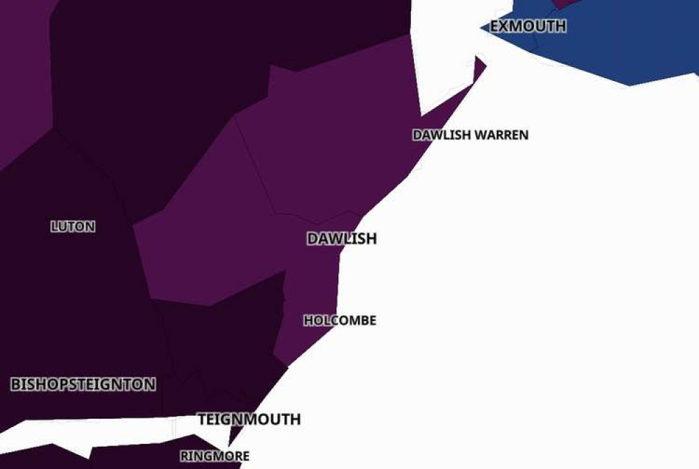 Dawlish coronavirus map