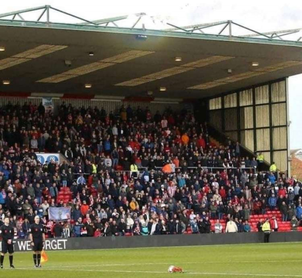 Bowers' impressive travelling support at Lincoln. Bowers' impressive travelling support at Lincoln.
