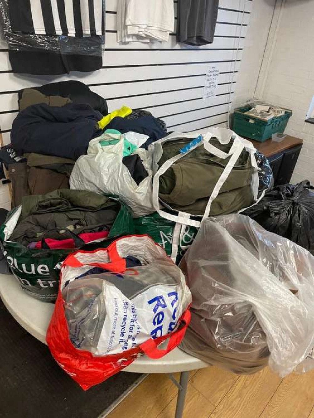 Over 130 coats were collected for Ealing homeless shelters and charities. (Image: Hanwell FC)