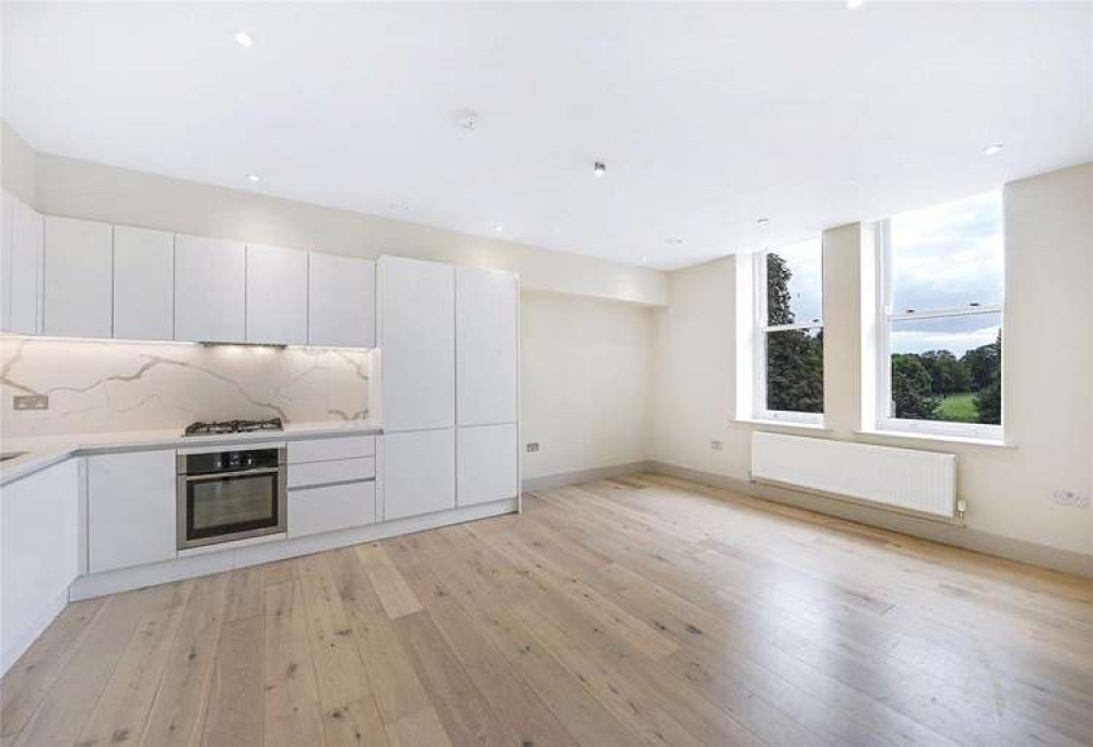 The two-bedroom apartment is on the market with Ealing estate agents Leslie & Co. (Image: Leslie & Co)