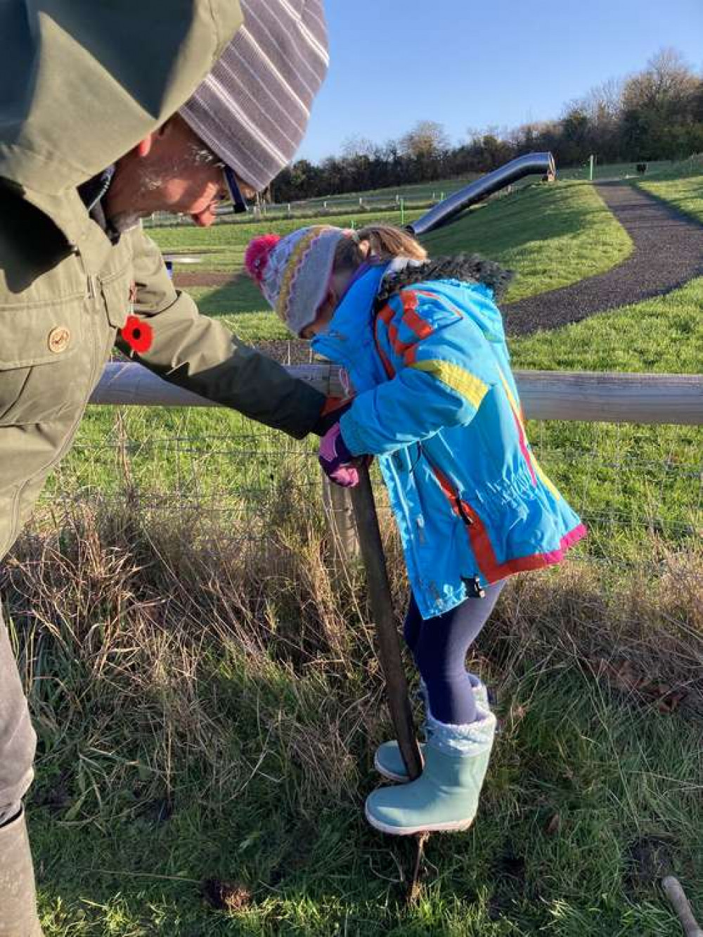 A little helping hand when the fork work was a bit tough for this youngster A little helping hand when the fork work was a bit tough for this youngster