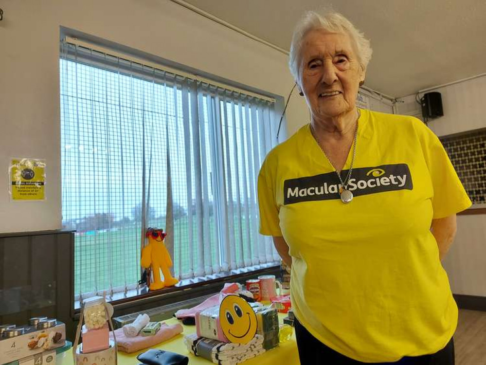 Pat Mason is the chair of the local Macular Group Pat Mason is the chair of the local Macular Group
