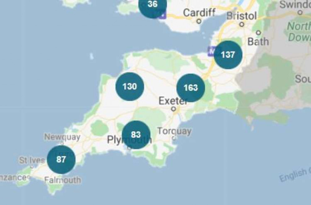 The map of Western Power showing the numbers without electricity February 19