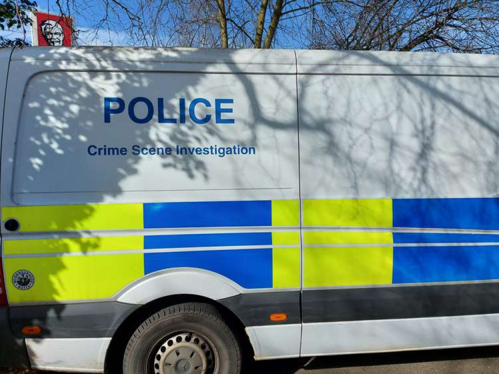 Crime investigation van in Frome file photo