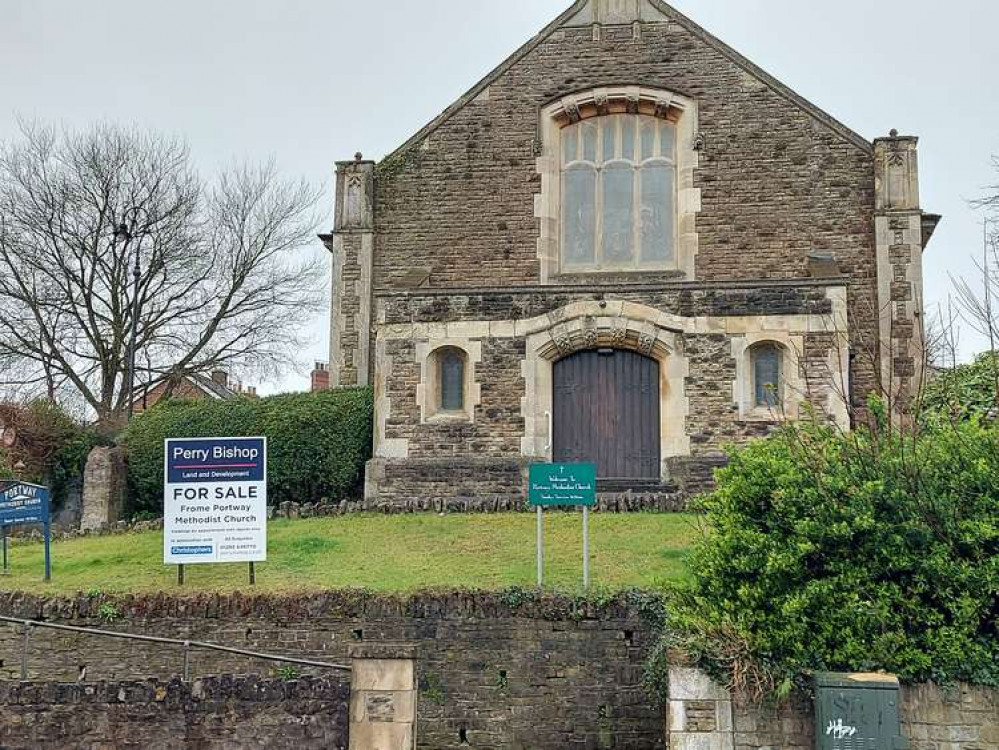 The church today March 11 in a rainy Frome