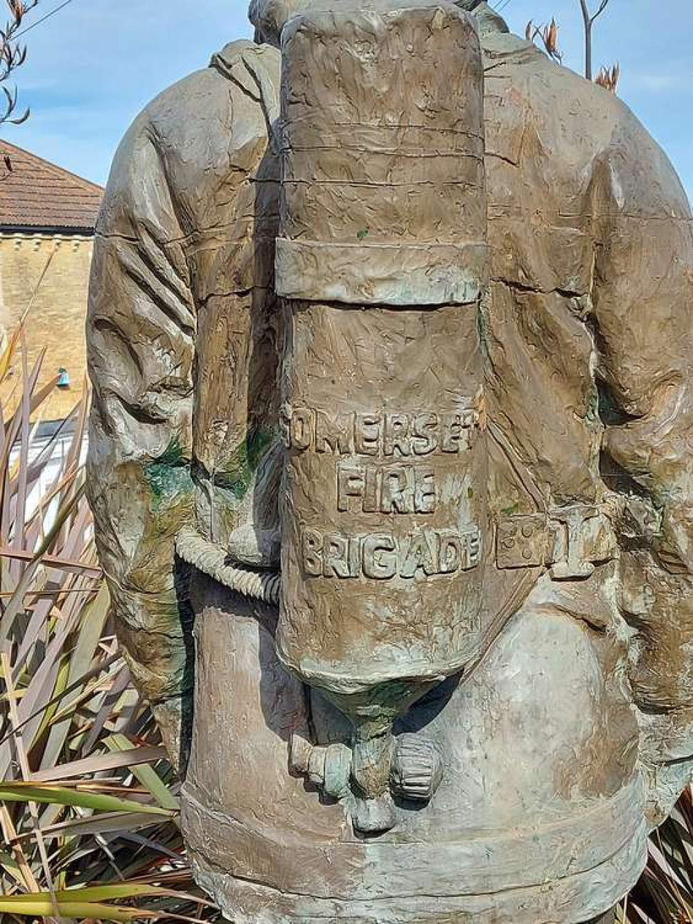 The firefighter statue near Frome fire station