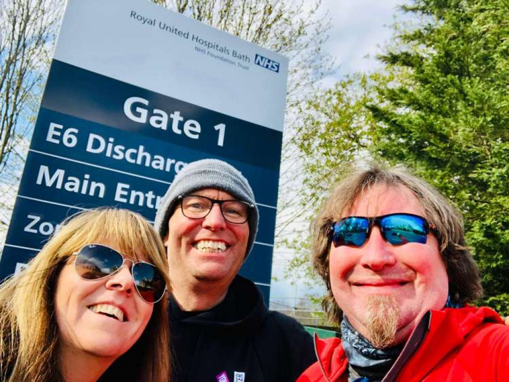 The Crutchleys at the end of their first challenge earlier this month The Crutchleys at the end of their first challenge earlier this month