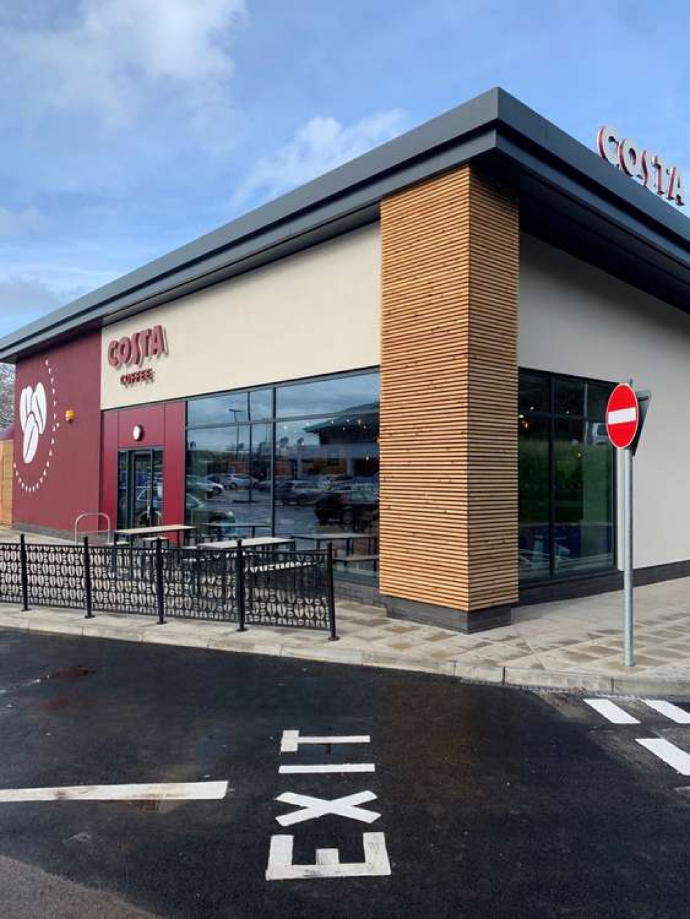 The New Costa Coffee Drive Thru On Wirral Park Road In Glastonbury. Picture by Costa Coffee