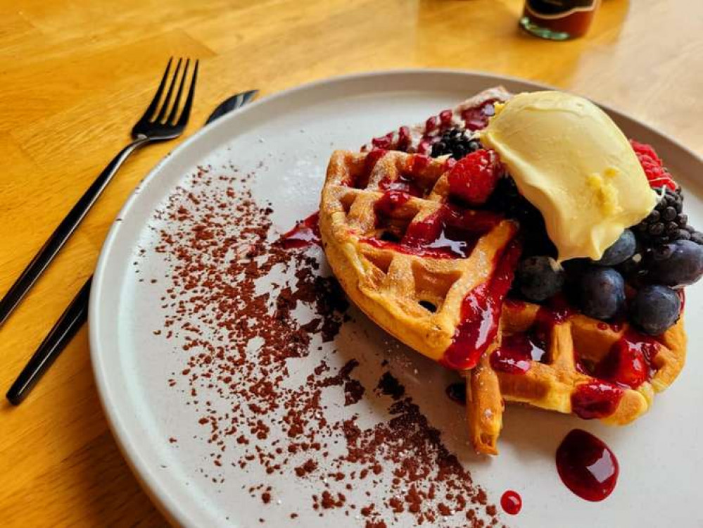 The waffles at Cornish Food Hub.