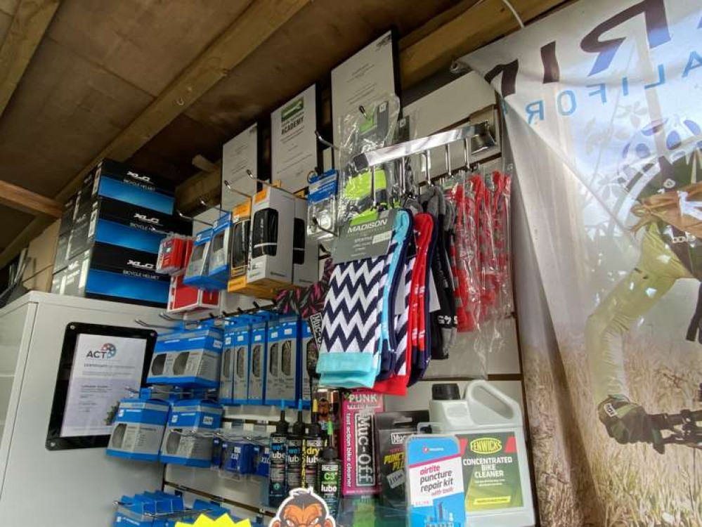 The new small but well stocked cycle shop. The new small but well stocked cycle shop.