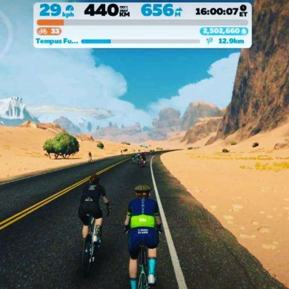 The end of a 16 hour ride through the night on Zwift. The end of a 16 hour ride through the night on Zwift.