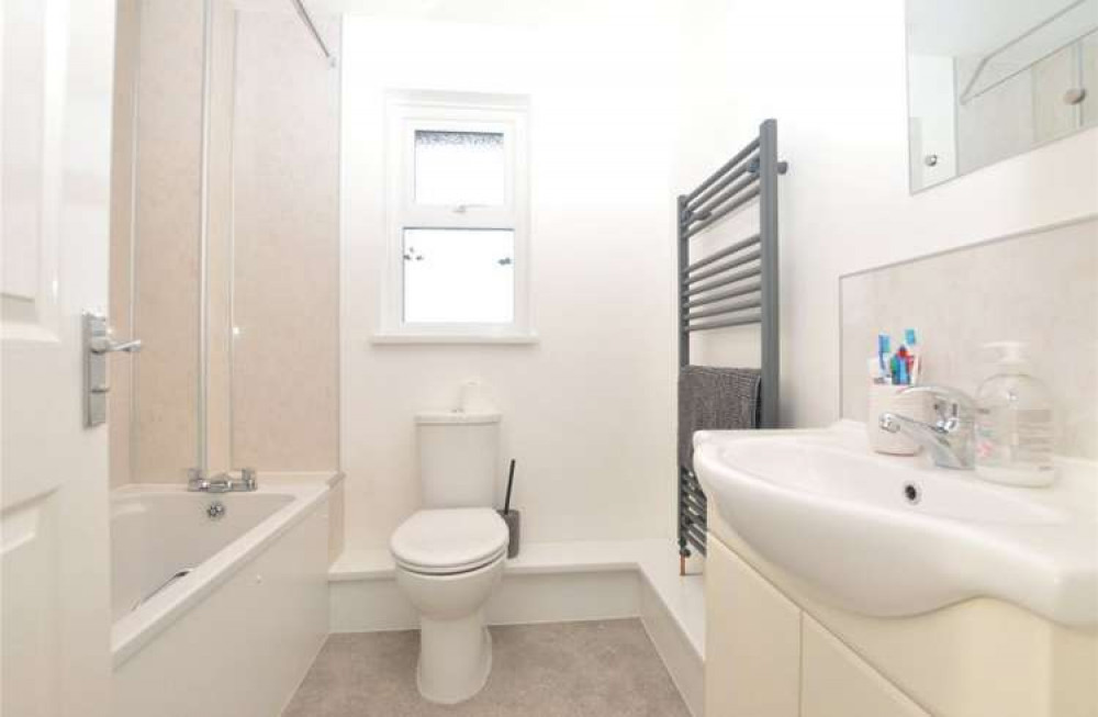 The family bathroom. Nanscober Place, Helston. Shared by Bradleys Estate Agents Helston.