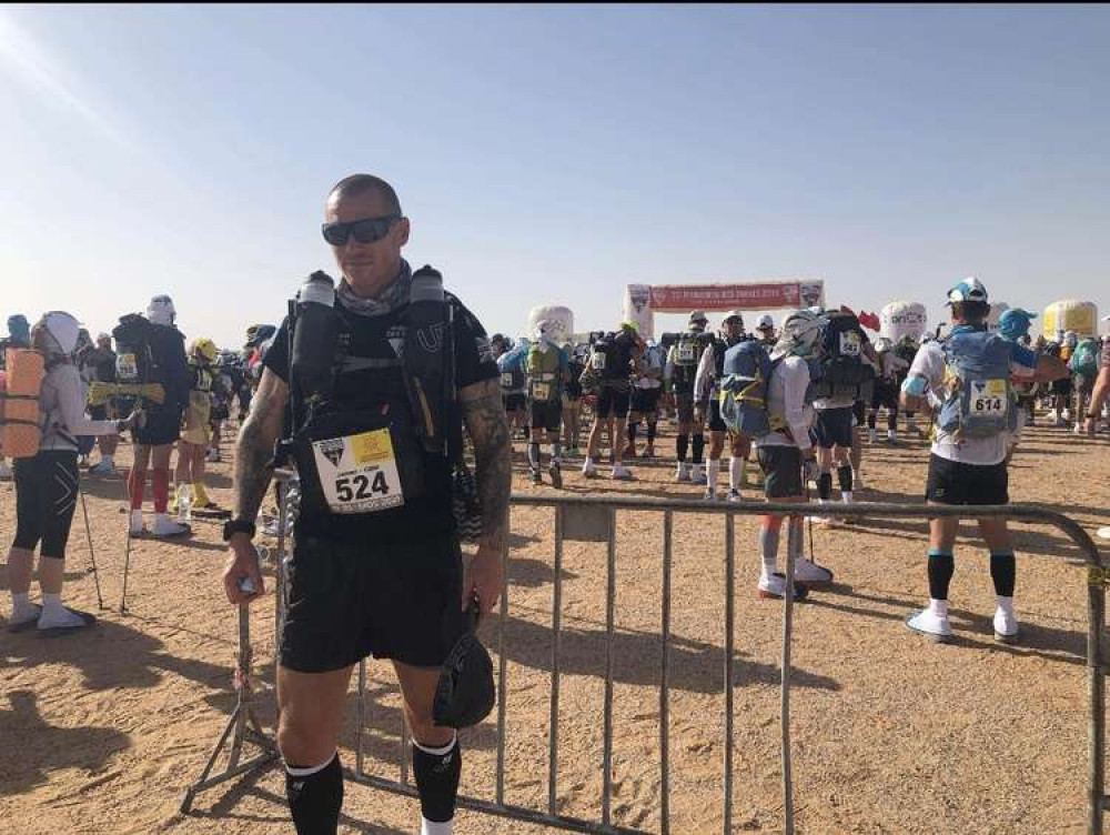 Ultra-fit Hitchin firefighter James Bull ahead of the race that nearly killed him. CREDIT: James Bull