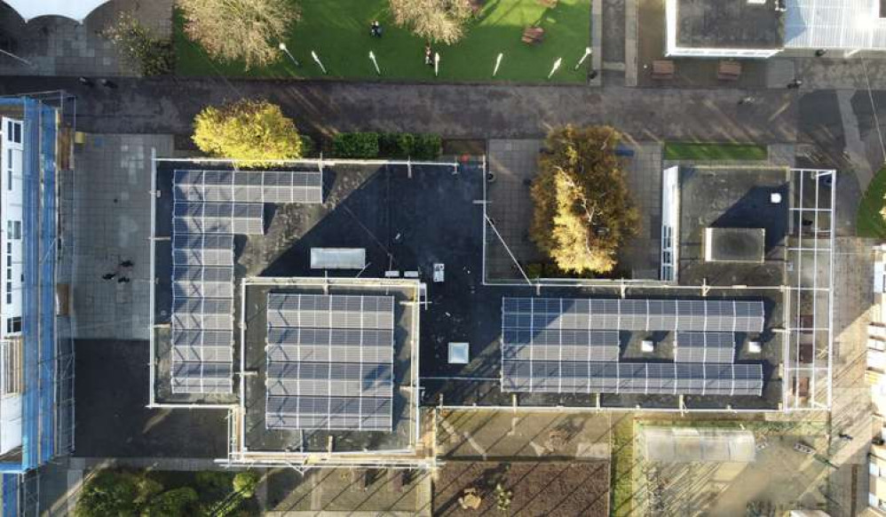 Hitchin: Amazing drone shots of school in our town undertaking eco-friendly work. CREDIT: Priory School Twitter feed