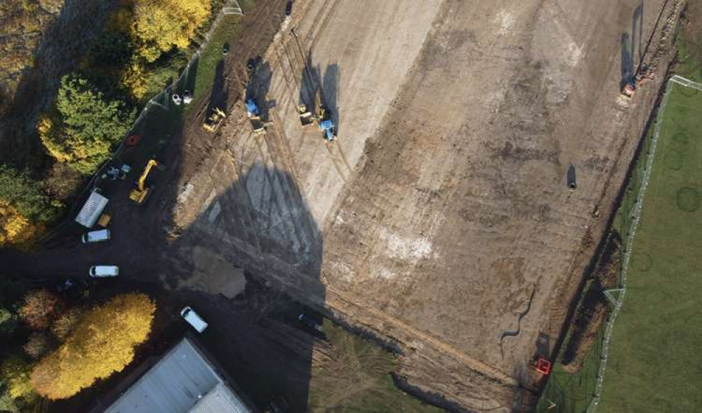 Hitchin: Amazing drone shots of school in our town undertaking eco-friendly work. CREDIT: Priory School Twitter feed