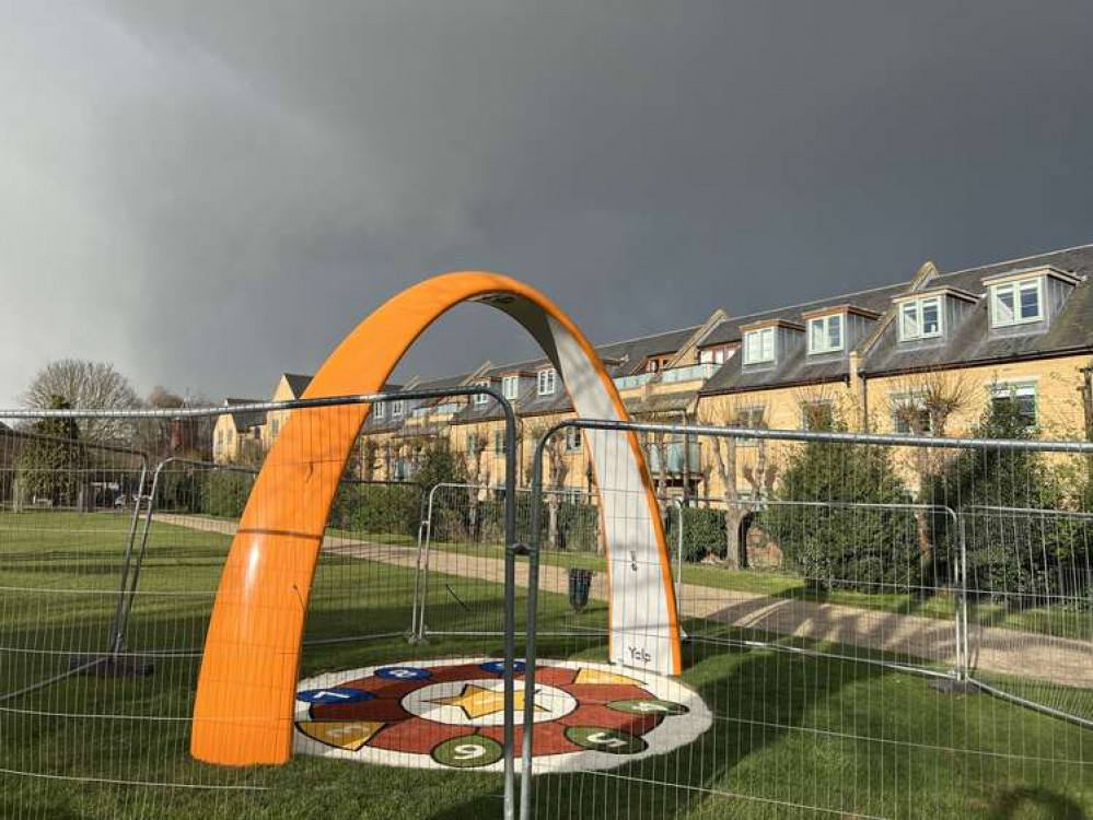 PICTURE: NHC's controversial £46,300 interactive dance arch at Bancroft will only play Eurovision Song Contest hits. PICTURE CREDIT: Loof Lirpa