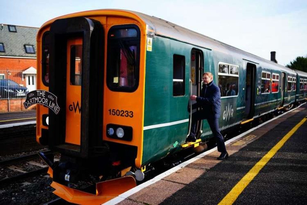 The first train ran on Wednesday 17 November when the new Dartmoor Line was visited by Transport Secretary Grant Shapps. Credit: Network Rail