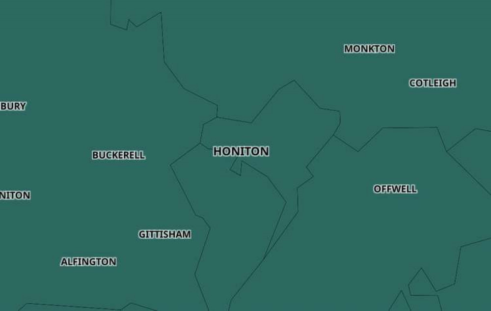 Honiton vaccination map