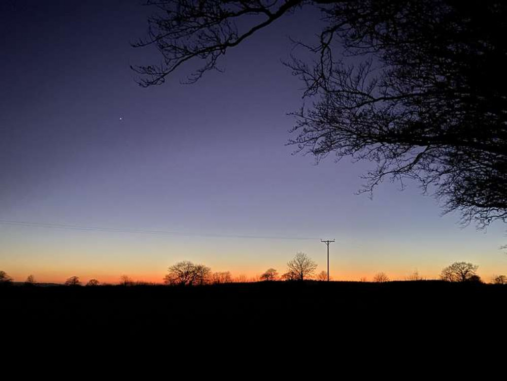 Hemyock sunset, taken by Roger Hemming