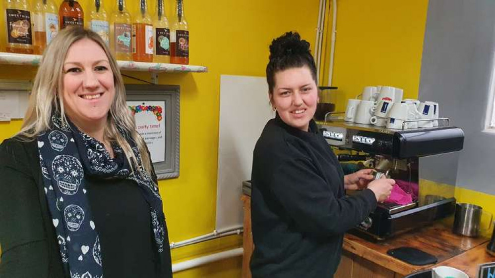 Harriet Spence opened the café four years ago. Pictured here (on the left) with her colleague