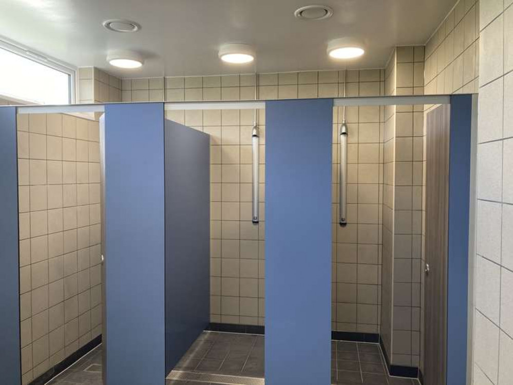 New shower cubicles in the female changing area (Nub News, Will Goddard)