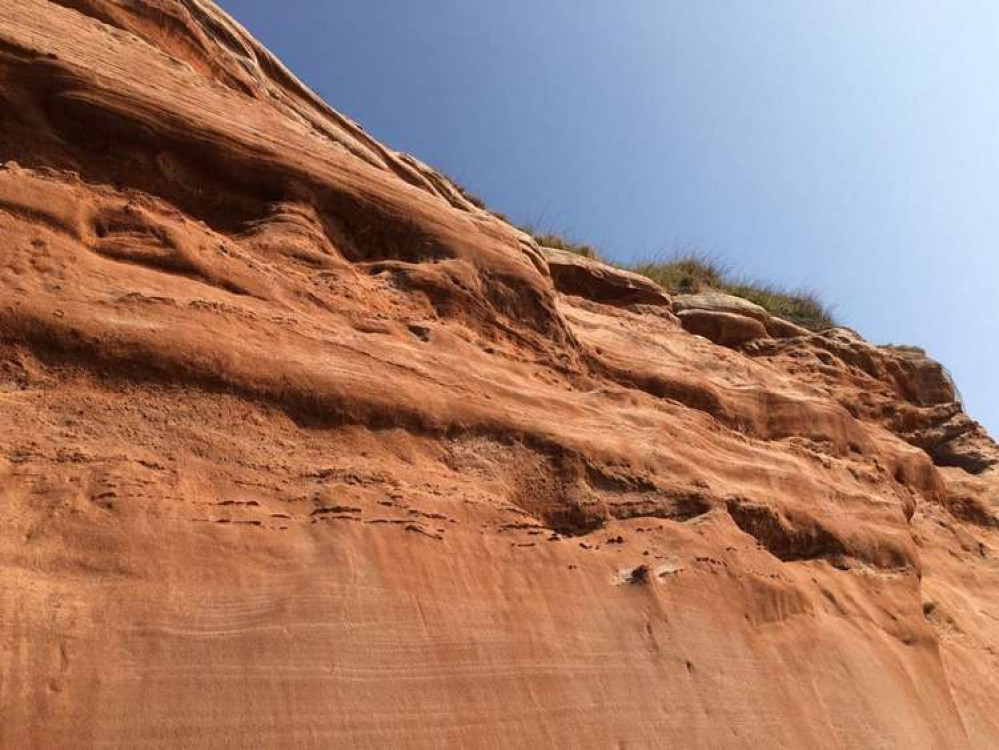 A small cliff fall took place on Sunday. (Photo credit: EDDC)