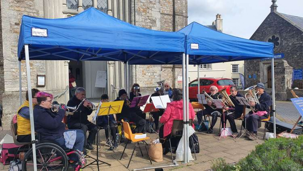 Honiton Band performed outside St. Paul's Church