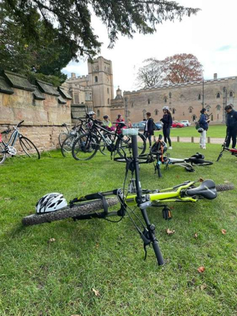 The group rode from Basford to Newstead via Hucknall together on Saturday. Photo courtesy of Women in Tandem.