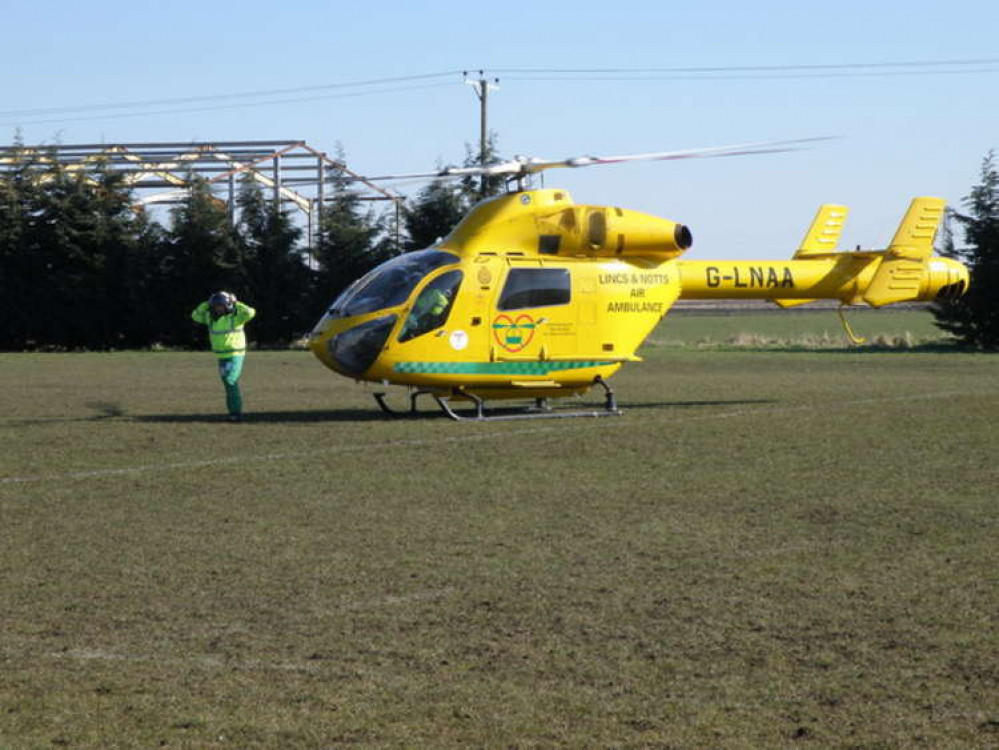 The Air Ambulance was deployed to the incident in Hucknall yesterday in which a teenage boy was seriously injured. © Copyright Michael Trolove and licensed for reuse under this Creative Commons Licence.