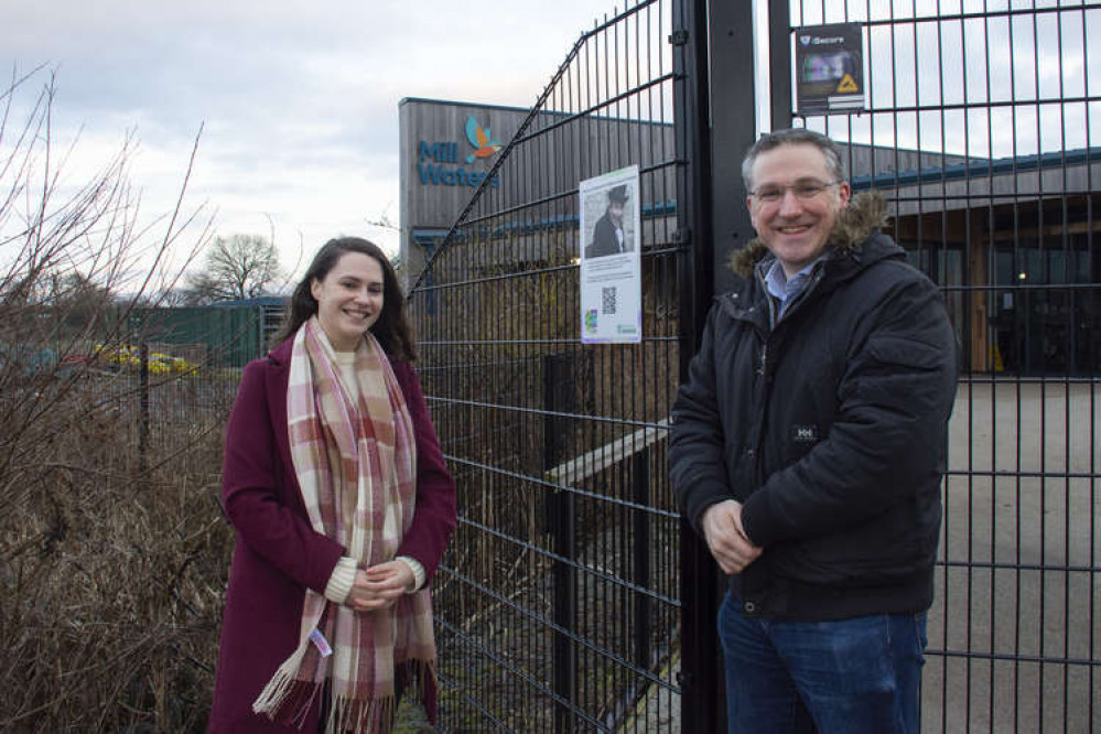 The idea of the films is to showcase the history of the Ashfield District. Photo courtesy of Ashfield District Council shows Claire Finn with Cllr Matthew Relf at Mill Waters Café, Kings Mill Reservoir.