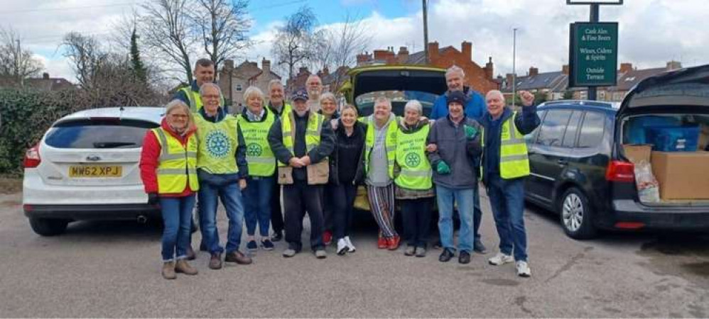 Some of the team who transported the donations. Photo courtesy of Damien O'Connor.