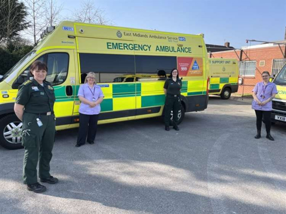 Frontline ambulance crews in Nottinghamshire can now refer patients directly to Nottinghamshire Hospice for intervention at night. Photo courtesy of EMAS.